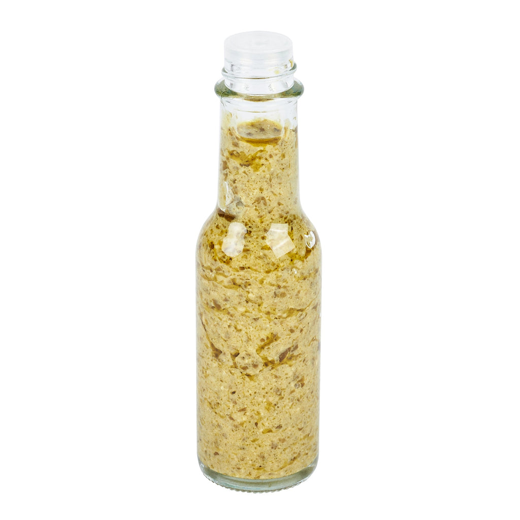 Vetri 3 oz Glass Woozy Bottle - with Black Cap - 1 1/2" x 1 1/2" x 6" - 10 count box