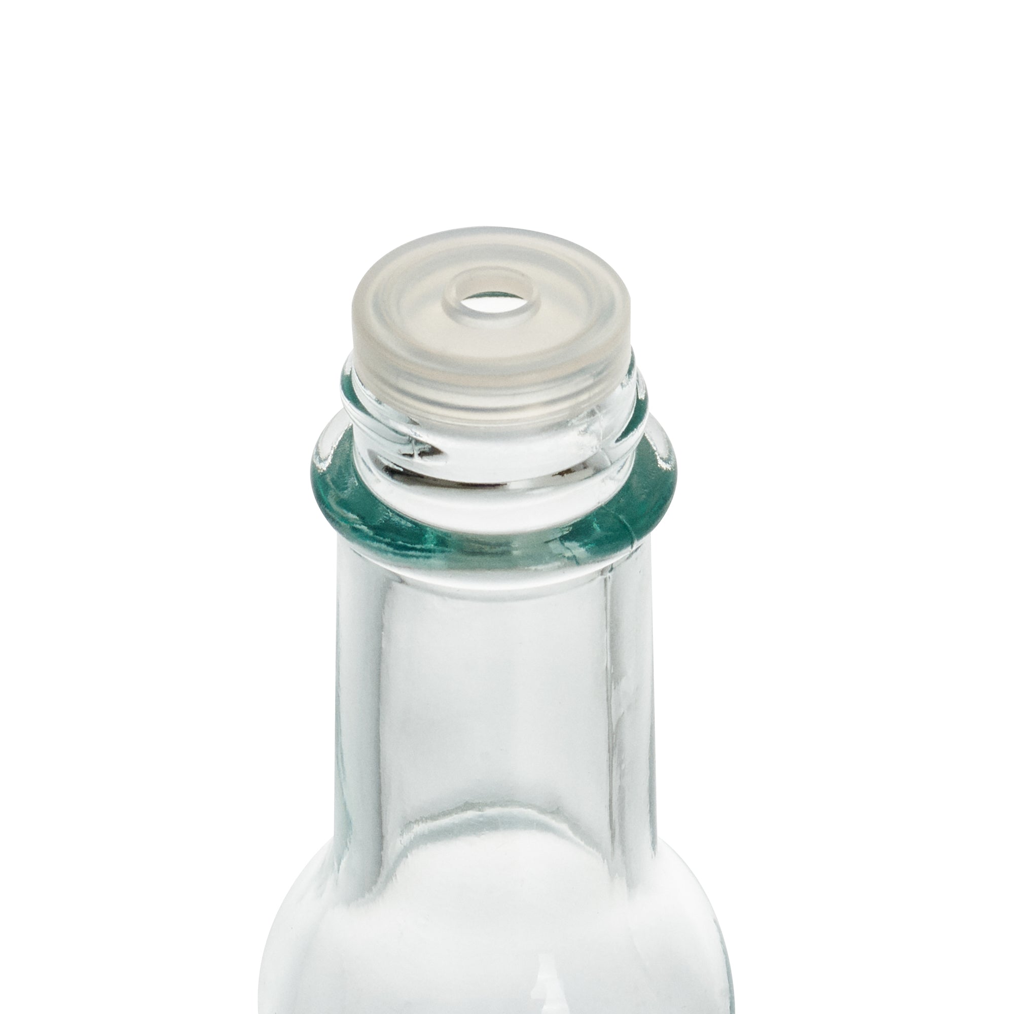 Vetri 3 oz Glass Woozy Bottle - with Black Cap - 1 1/2" x 1 1/2" x 6" - 10 count box