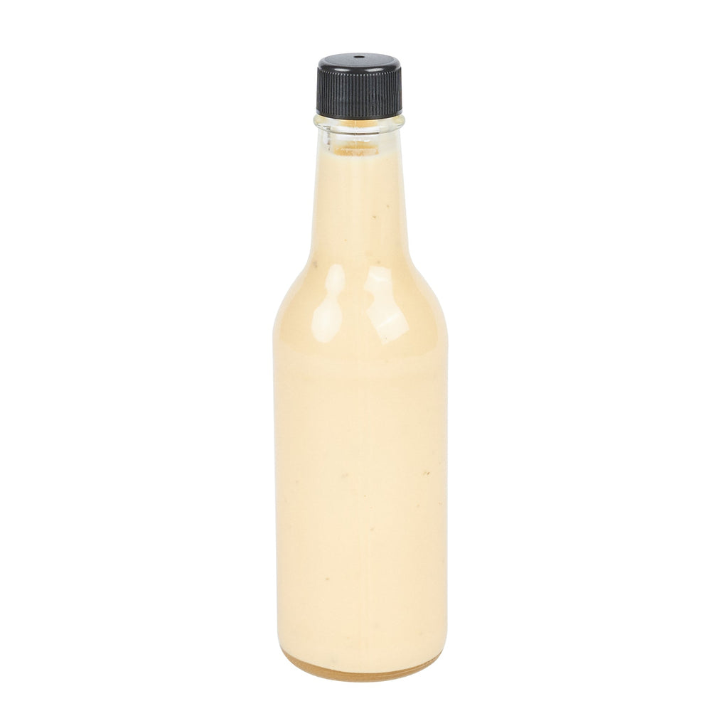 Vetri 9 oz Glass Woozy Bottle - with Black Cap - 2 1/4" x 2 1/4" x 7 3/4" - 10 count box