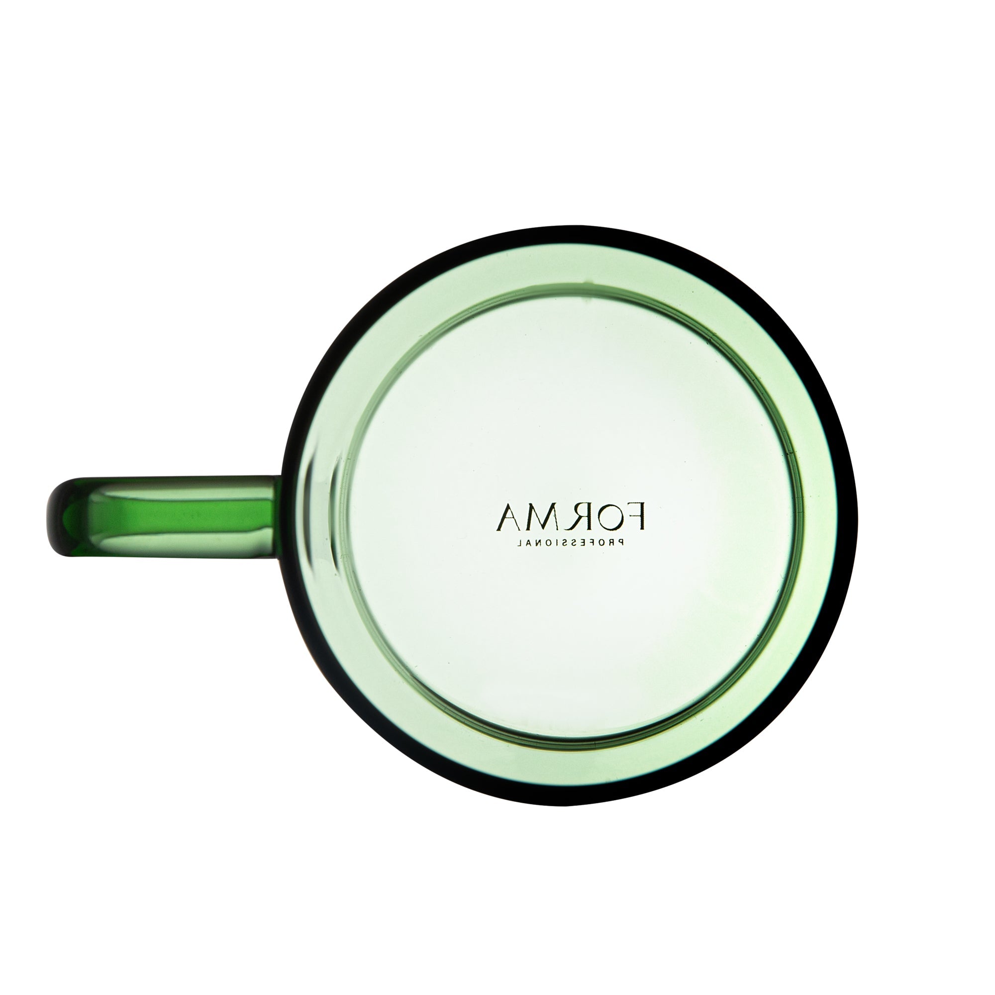 Forma Professional 7 oz Green Glass Coffee Mug - Borosilicate, with Handle - 2 1/2" x 2 1/2" x 3 1/2" - 2 count box