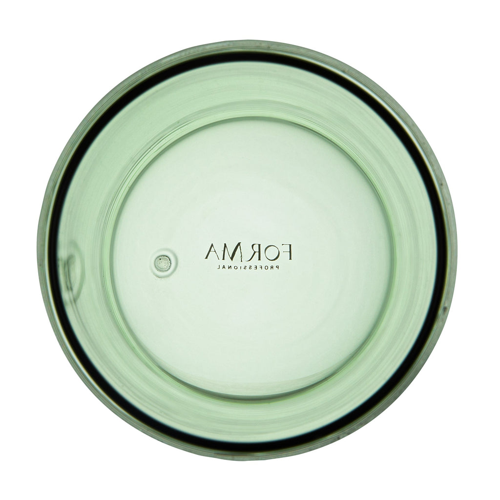 Forma Professional 9 oz Green Glass Tumbler - Double Wall, Borosilicate - 3 1/4" x 3 1/4" x 4" - 12 count box
