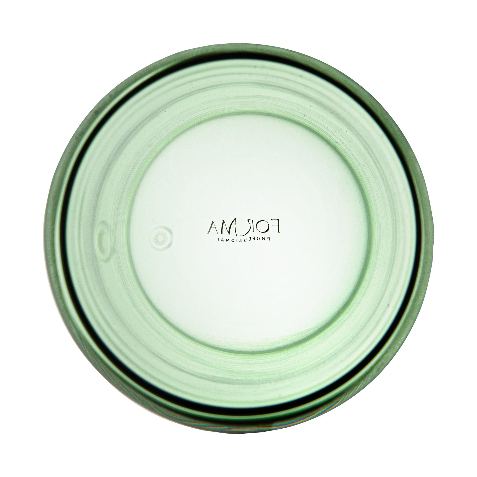 Forma Professional 14 oz Green Glass Tumbler - Double Wall, Borosilicate - 3 1/4" x 3 1/4" x 5 1/4" - 12 count box