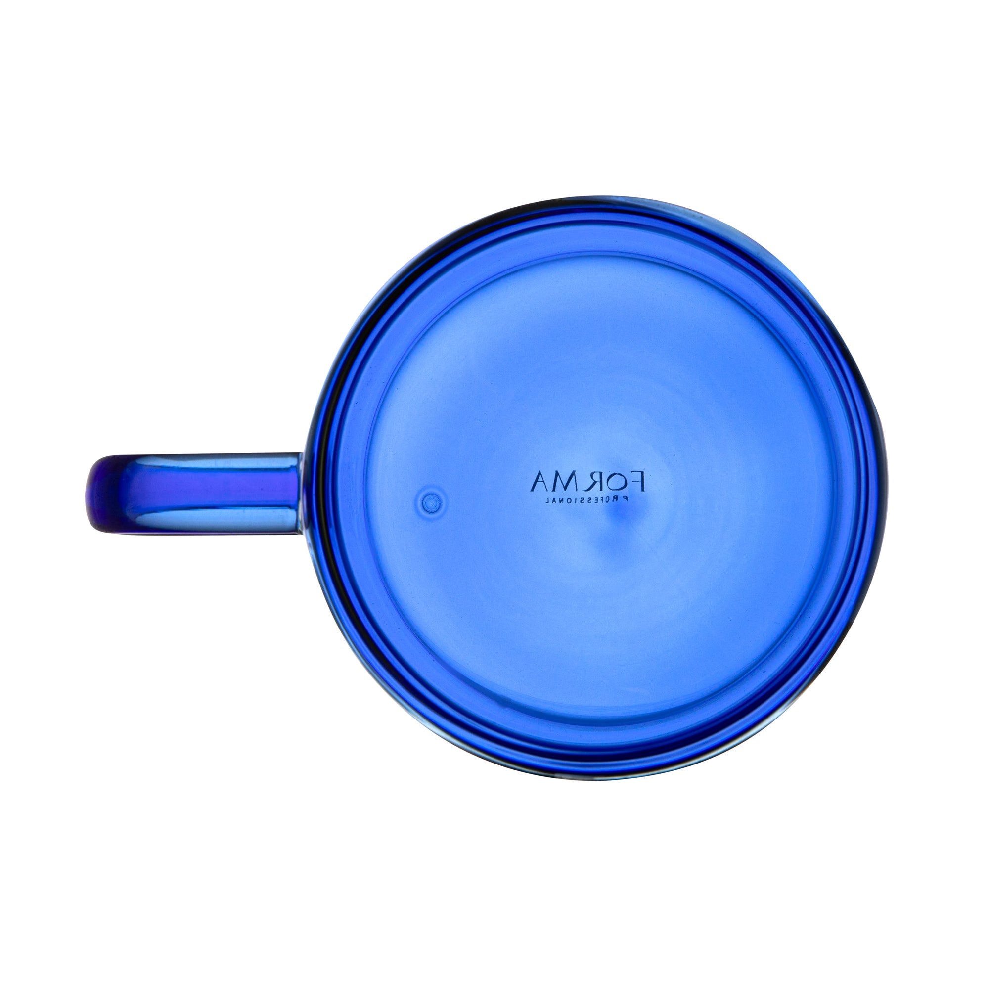 Forma Professional 11 oz Blue Glass Coffee Mug - Double Wall, Borosilicate, with Handle - 3 1/2" x 3 1/2" x 3" - 2 count box