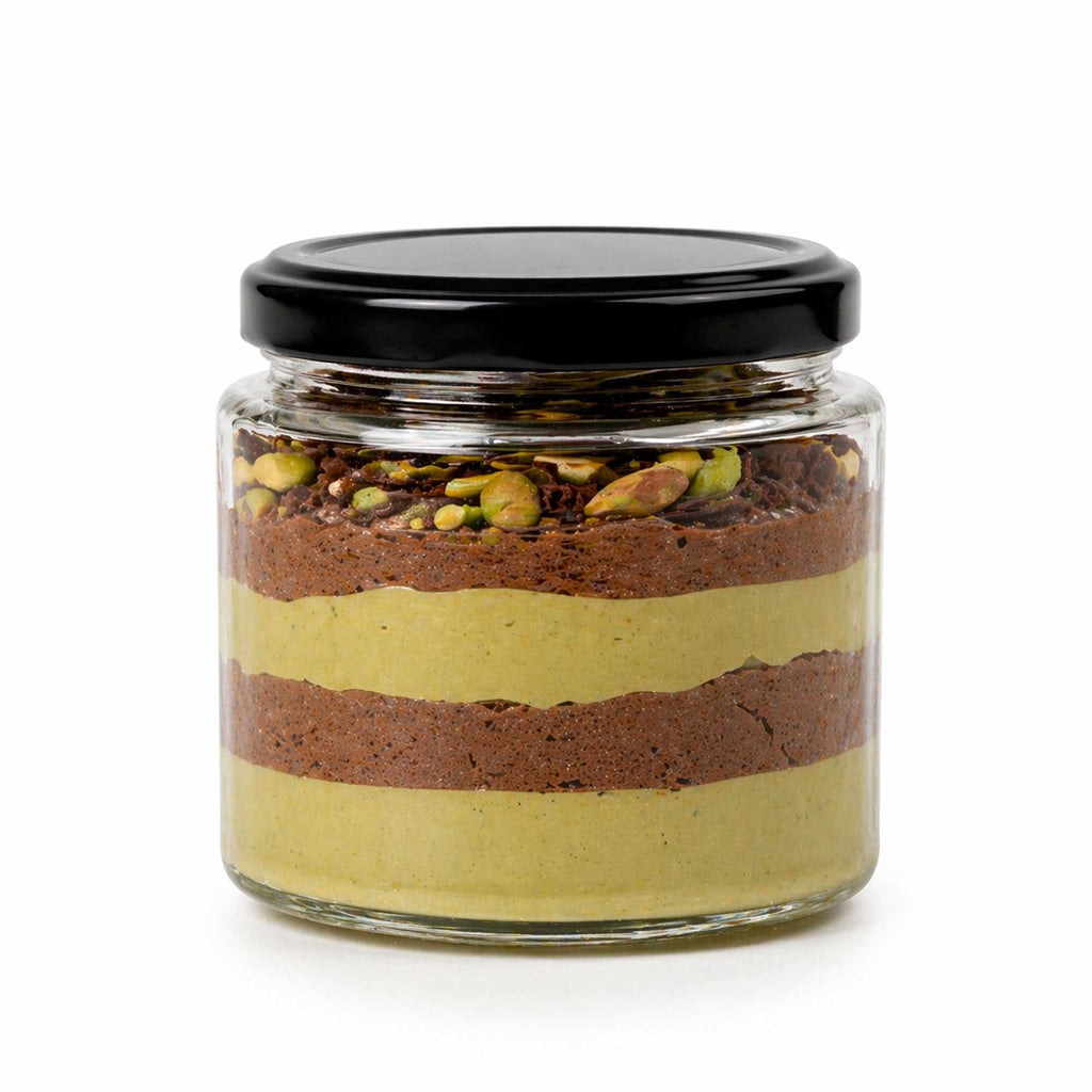 Vetri 6 oz Clear Glass Jar - with Black Metal Lid - 2 3/4" x 2 3/4" x 2 1/2" - 100 count box