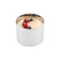 Pastry Tek Round Silver Stainless Steel Pastry Ring Mold - 3" x 3" x 2 1/2" - 1 count box