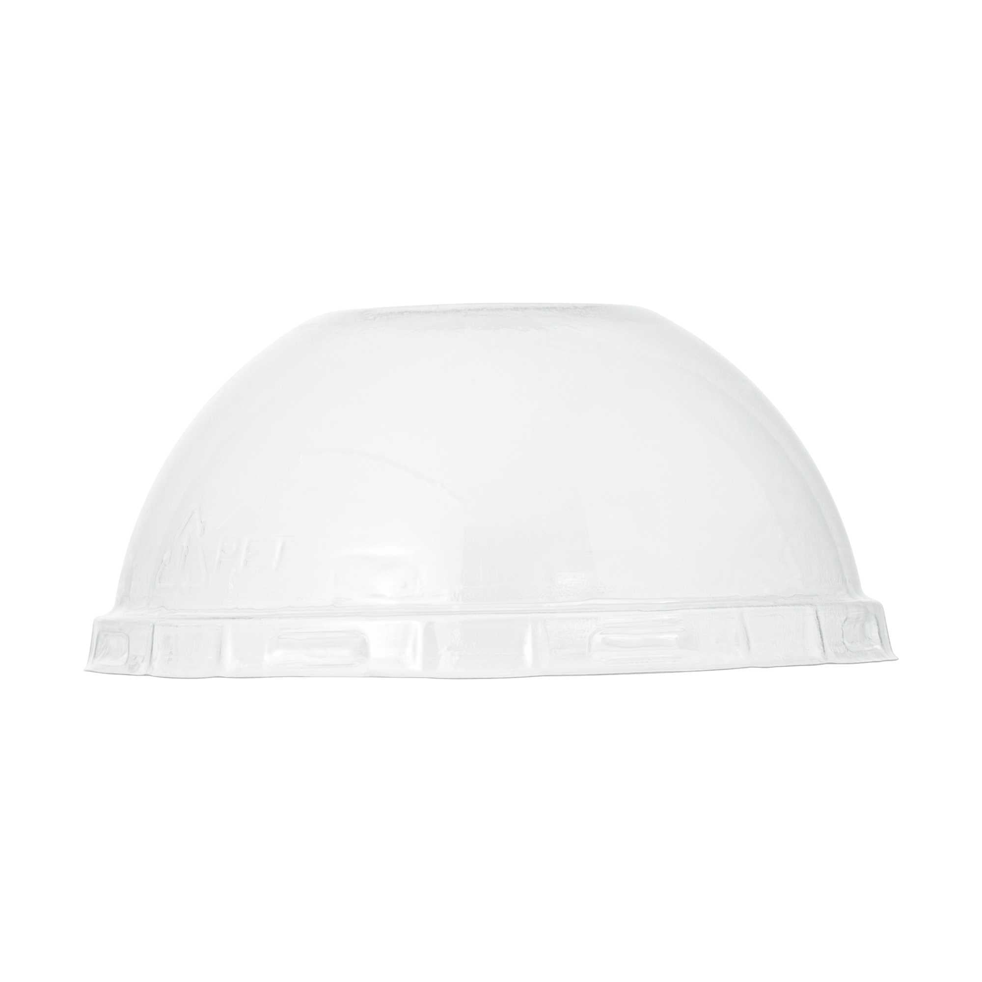 Pastry Tek 3 oz Round Gold Aluminum Baking Cup - with Plastic Dome Lid - 3 1/4" x 3 1/4" x 1" - 100 count box