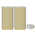 7 oz Rectangle Gold Aluminum Baking Loaf Pan - with Plastic Dome Lid - 6 1/2" x 2 1/2" x 1 1/4" - 100 count box