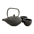 Tetsubin 34 oz Oval Black Cast Iron Teapot - 8 1/2" x 6 1/4" x 6 1/4" - 1 count box