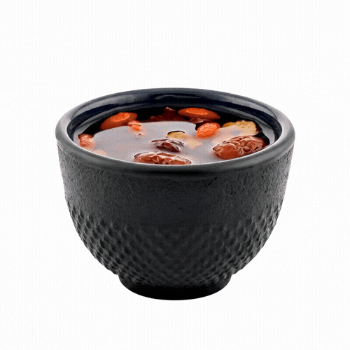 Tetsubin 5 oz Round Black Cast Iron Tea Cup - 3 1/4" x 3 1/4" x 2 1/4" - 2 count box