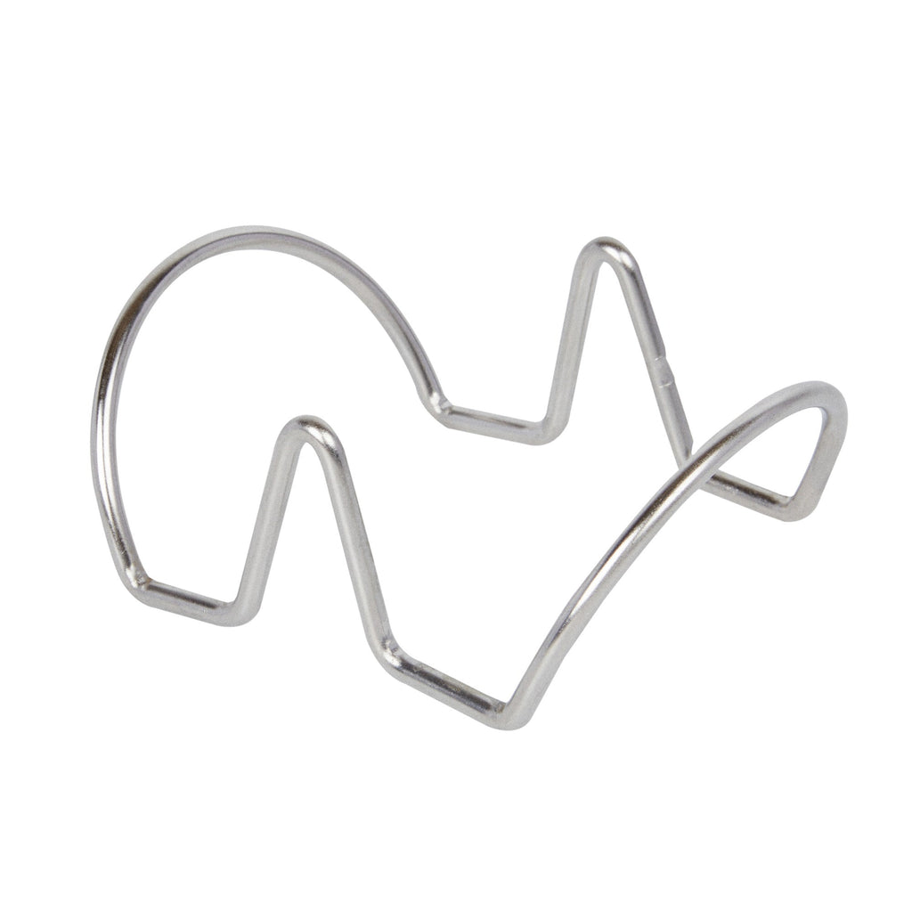 Met Lux Rectangle Silver Stainless Steel Duo Taco Rack Stand - 2 Tacos - 4 1/4" x 3 1/4" x 1 1/2" - 1 count box