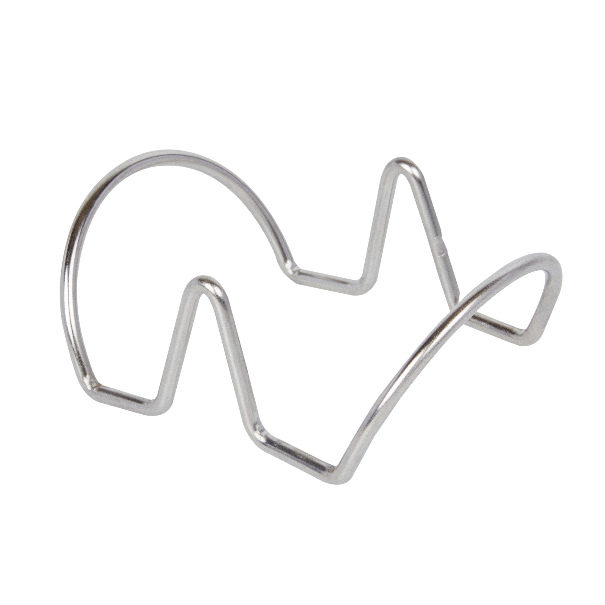 Met Lux Rectangle Silver Stainless Steel Duo Taco Rack Stand - 2 Tacos - 4 1/4" x 3 1/4" x 1 1/2" - 1 count box
