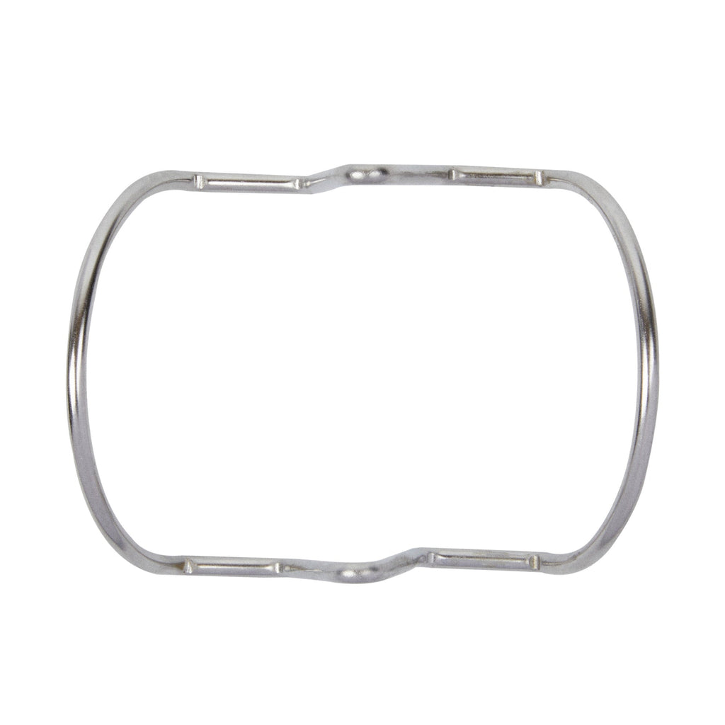 Met Lux Rectangle Silver Stainless Steel Duo Taco Rack Stand - 2 Tacos - 4 1/4" x 3 1/4" x 1 1/2" - 1 count box