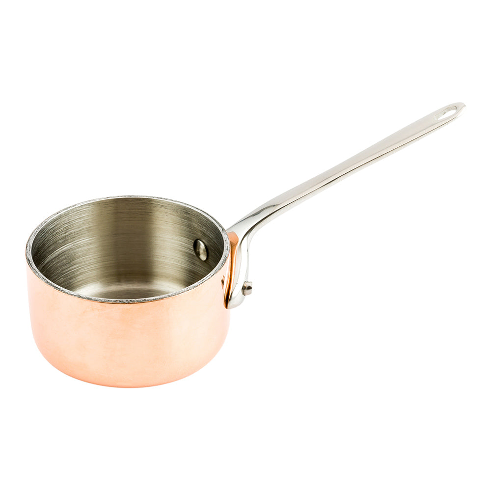 Met Lux 2 oz Copper Stainless Steel Mini Sauce Pan - 5" x 2" x 2" - 1 count box