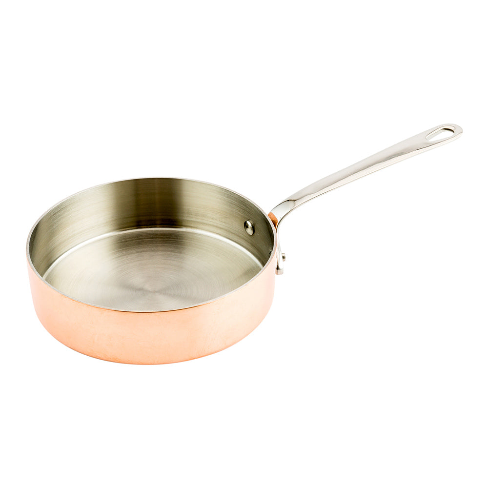 Met Lux 12 oz Copper Stainless Steel Mini Saute Pan - 9" x 5" x 1 1/4" - 1 count box