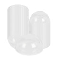 Foil Lux Round Clear Plastic Dome Lid - Fits 4 oz Aluminum Baking Cup - 3 1/2" x 3 1/2" x 1 1/2" - 100 count box