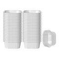 Foil Lux 10 oz Square White Aluminum Baking Cup - 4 1/4" x 4 1/4" x 1 1/2" - 100 count box