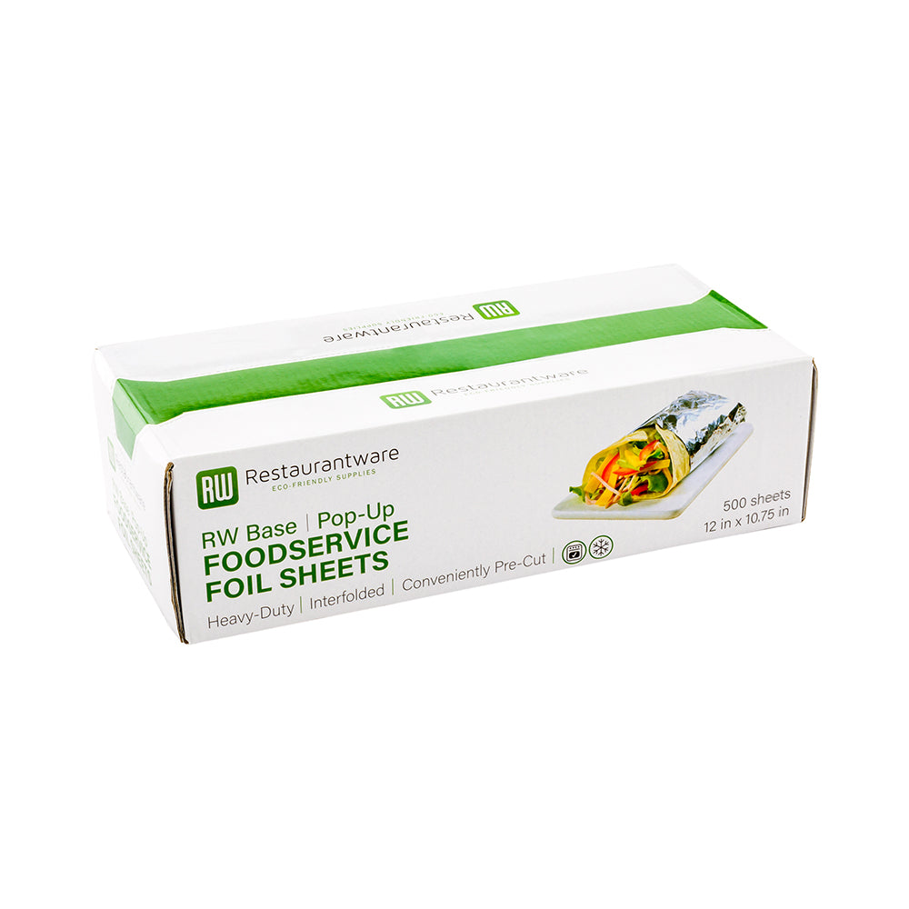 Chef 101 Foodservice Heavy-Duty Aluminum Foil Pop-Up Sheet - Interfolded - 12" x 10 3/4" - 500 count box