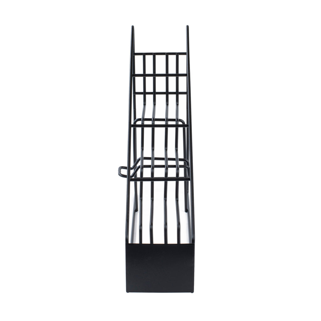 Restpresso Black Iron Bottle Display - 4-Tier - 17" x 4 1/4" x 13" - 1 count box