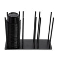Chef 101 Black Iron Horizontal Portion Cup / Lid Organizer - 3 Section - 8 1/4" x 3" x 6" - 1 count box