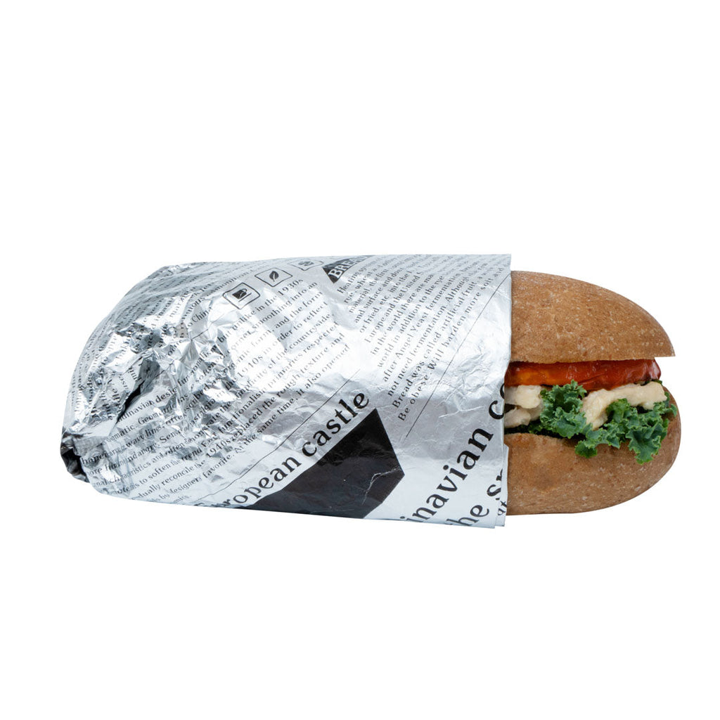 Foil Lux Newsprint Aluminum Sandwich Wrap Sheet - Insulated - 12" x 12" - 500 count box