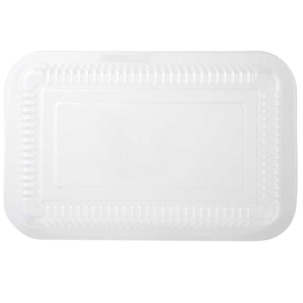 Foil Lux Rectangle Clear Plastic Lid - Fits 27 oz Container - 8" x 5 1/4" x 1" - 200 count box