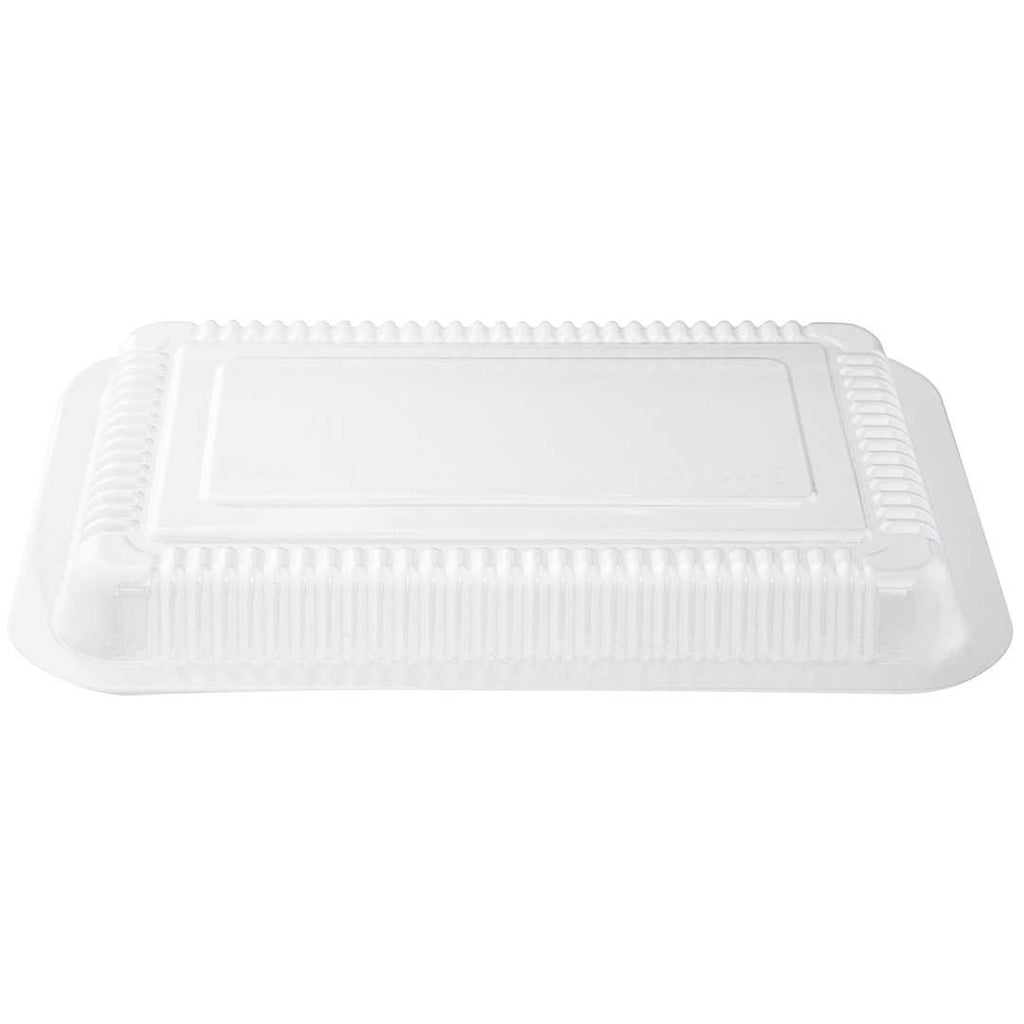 Foil Lux Rectangle Clear Plastic Lid - Fits 27 oz Container - 8" x 5 1/4" x 1" - 200 count box
