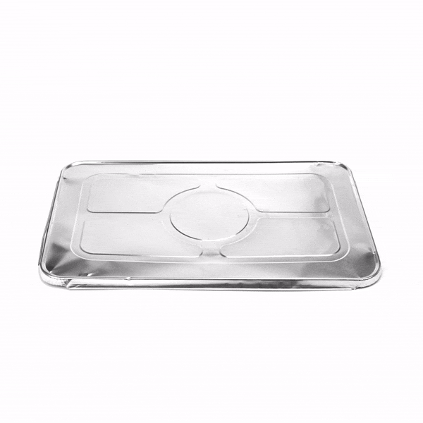 Foil Lux Aluminum Steam Table Pan Lid - Fits Full Size - 25 count box