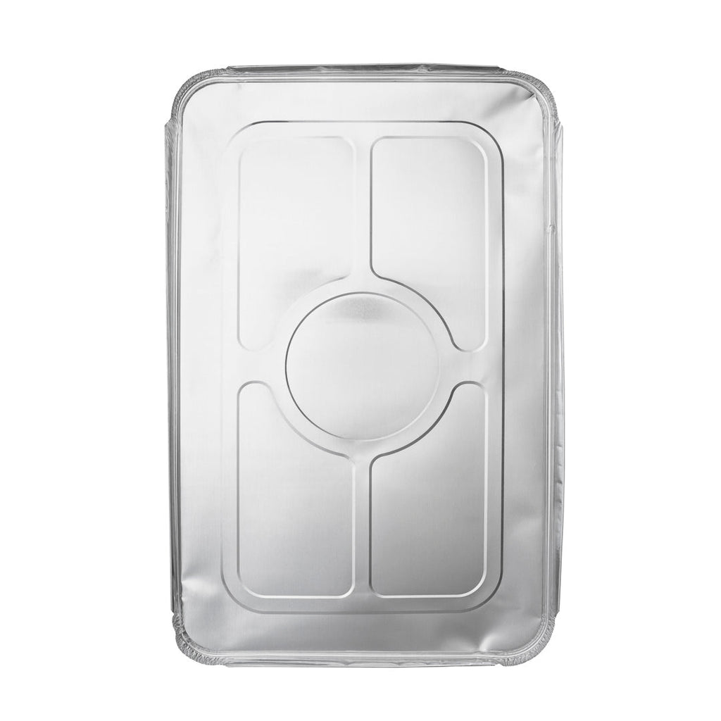 Foil Lux Aluminum Steam Table Pan Lid - Fits Full Size - 25 count box