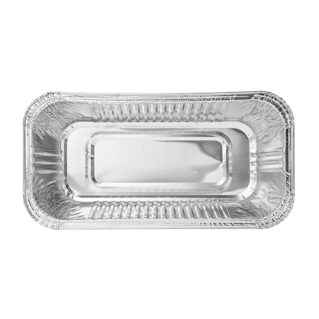 Foil Lux Aluminum 1/3 Size Deep Steam Table / Loaf Pan - 12 1/2" x 6 1/2" x 3 1/4" - 25 count box
