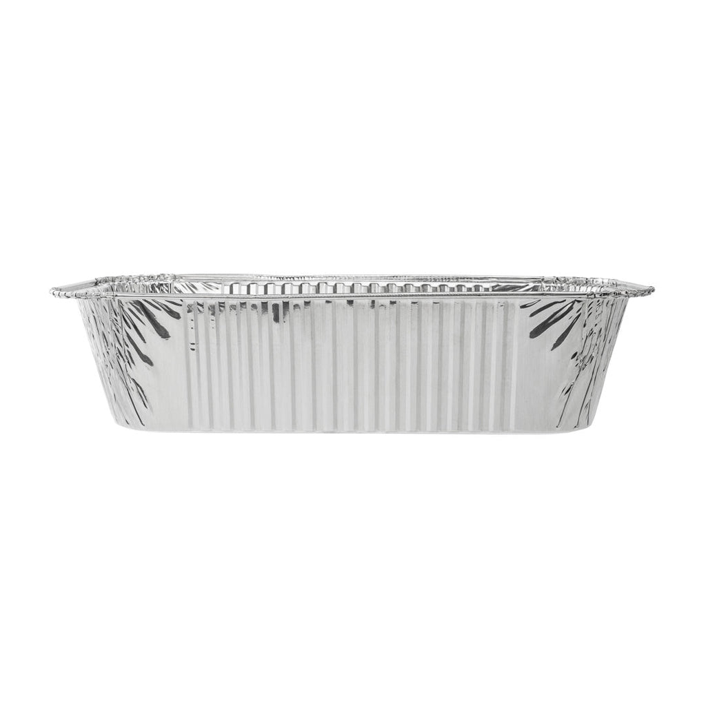 Foil Lux Aluminum 1/3 Size Deep Steam Table / Loaf Pan - 12 1/2" x 6 1/2" x 3 1/4" - 25 count box