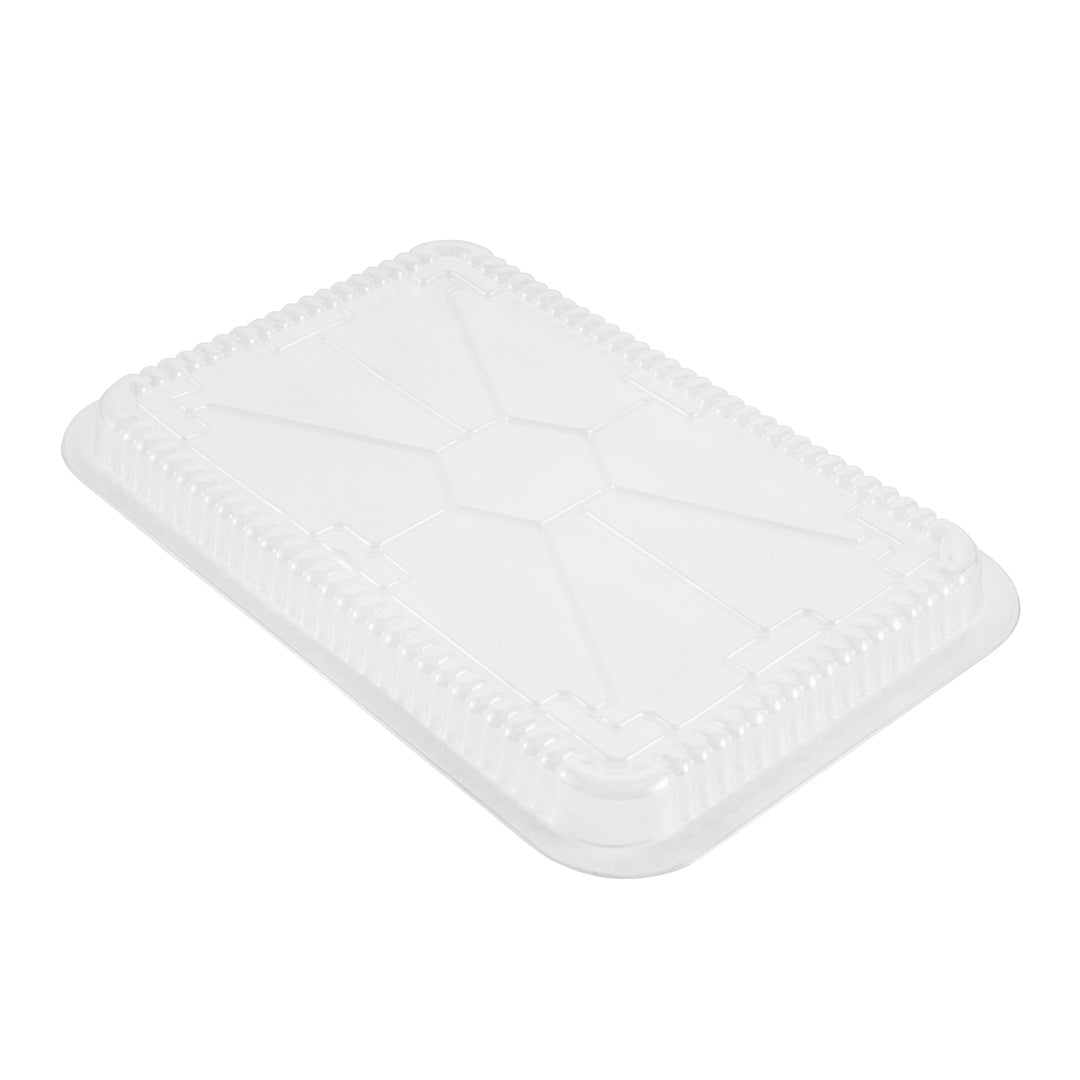 Foil Lux Oblong Clear Plastic Dome Lid - Fits 4 lb Take Out Container - 100 count box