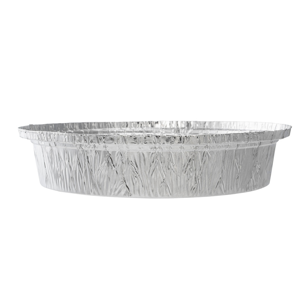 Foil Lux 37 oz Round Aluminum Take Out Pan - Heavy Weight - 9" x 9" x 2" - 100 count box