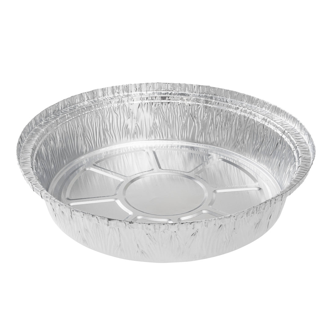 Foil Lux 36 oz Round Aluminum Take Out Pan - Heavy Weight - 8" x 8" x 2" - 100 count box