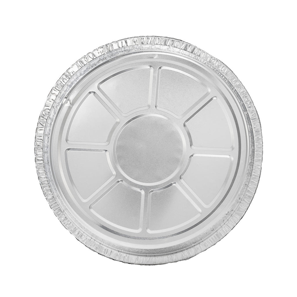 Foil Lux 36 oz Round Aluminum Take Out Pan - Heavy Weight - 8" x 8" x 2" - 100 count box