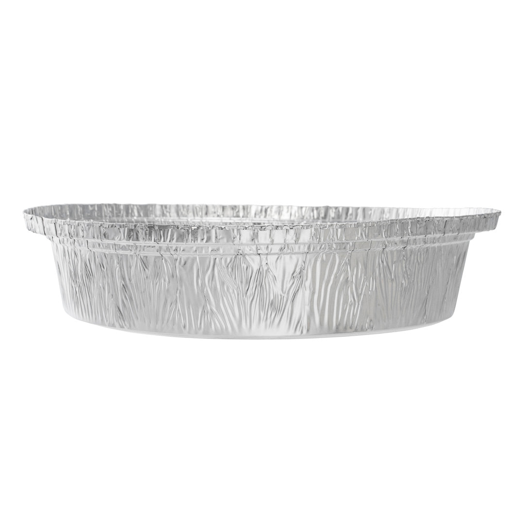 Foil Lux 36 oz Round Aluminum Take Out Pan - Heavy Weight - 8" x 8" x 2" - 100 count box