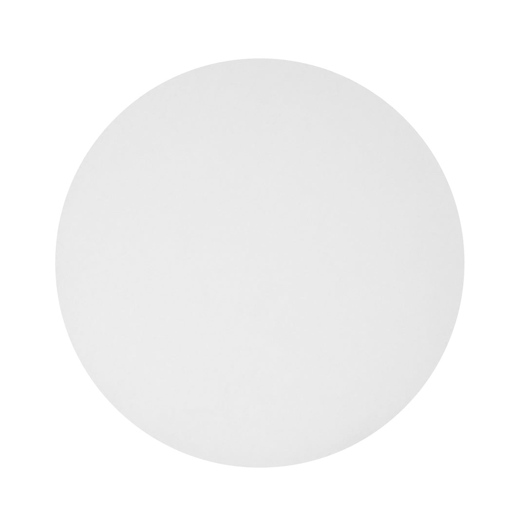 Foil Lux Round White Paper Flat Foil-Laminated Board Lid - Fits 8" Take Out Pan - 100 count box