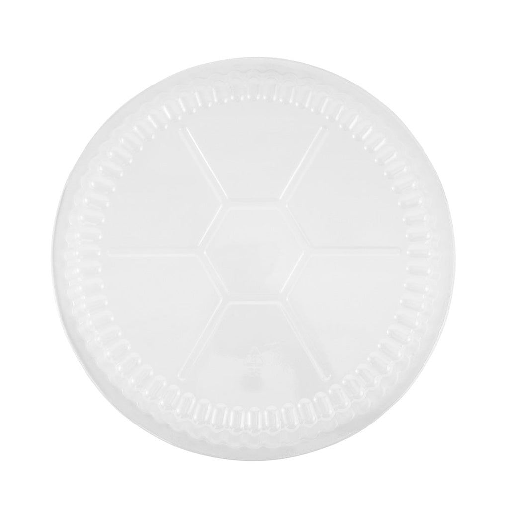 Foil Lux Round Clear Plastic Dome Lid - Fits 8" Take Out Pan - 100 count box