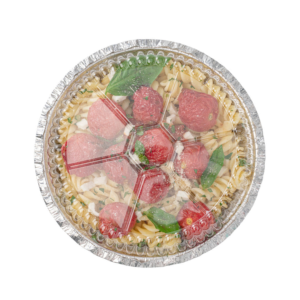 Foil Lux Round Clear Plastic Dome Lid - Fits 7" Take Out Pan - 100 count box