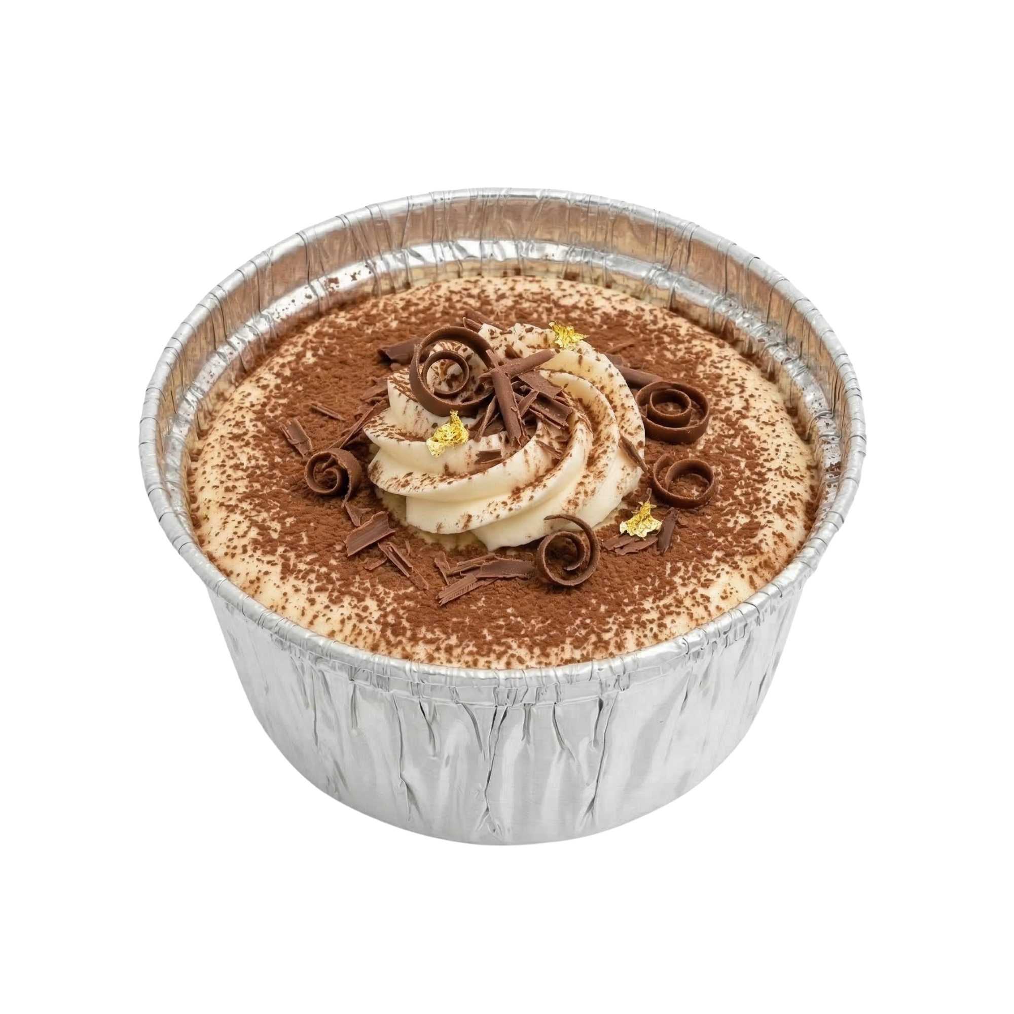 Foil Lux 4 oz Round Silver Aluminum Ramekin / Portion Cup - 3" x 3" x 2" - 100 count box