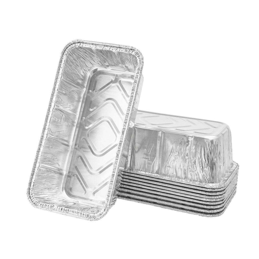 Pastry Tek Silver Aluminum Bread Loaf Pan - 2 lb - 8 1/2" x 4 1/4" x 2 1/2" - 25 count box