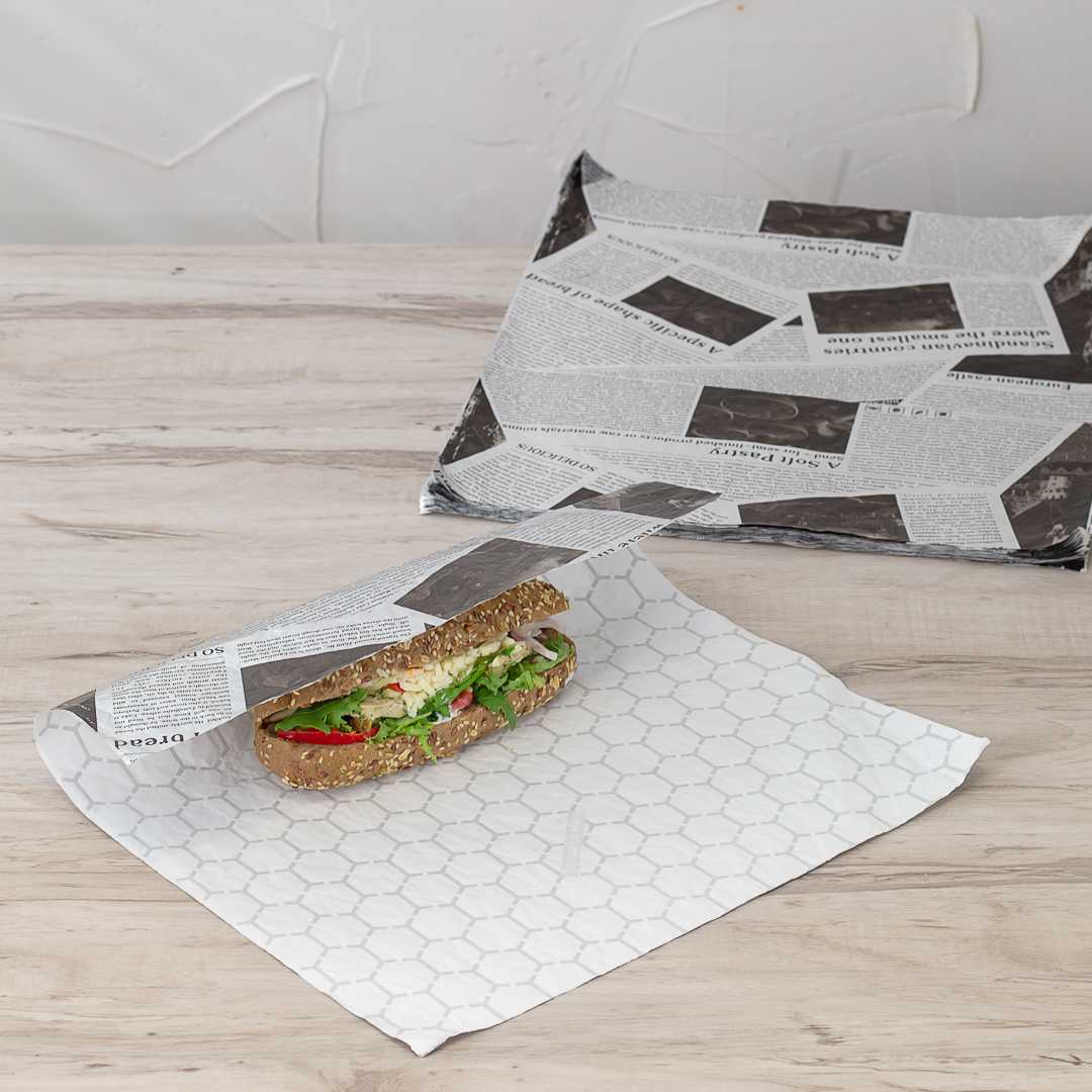 Foil Lux Newsprint Aluminum Sandwich Wrap Sheet - Insulated - 14" x 16" - 500 count box