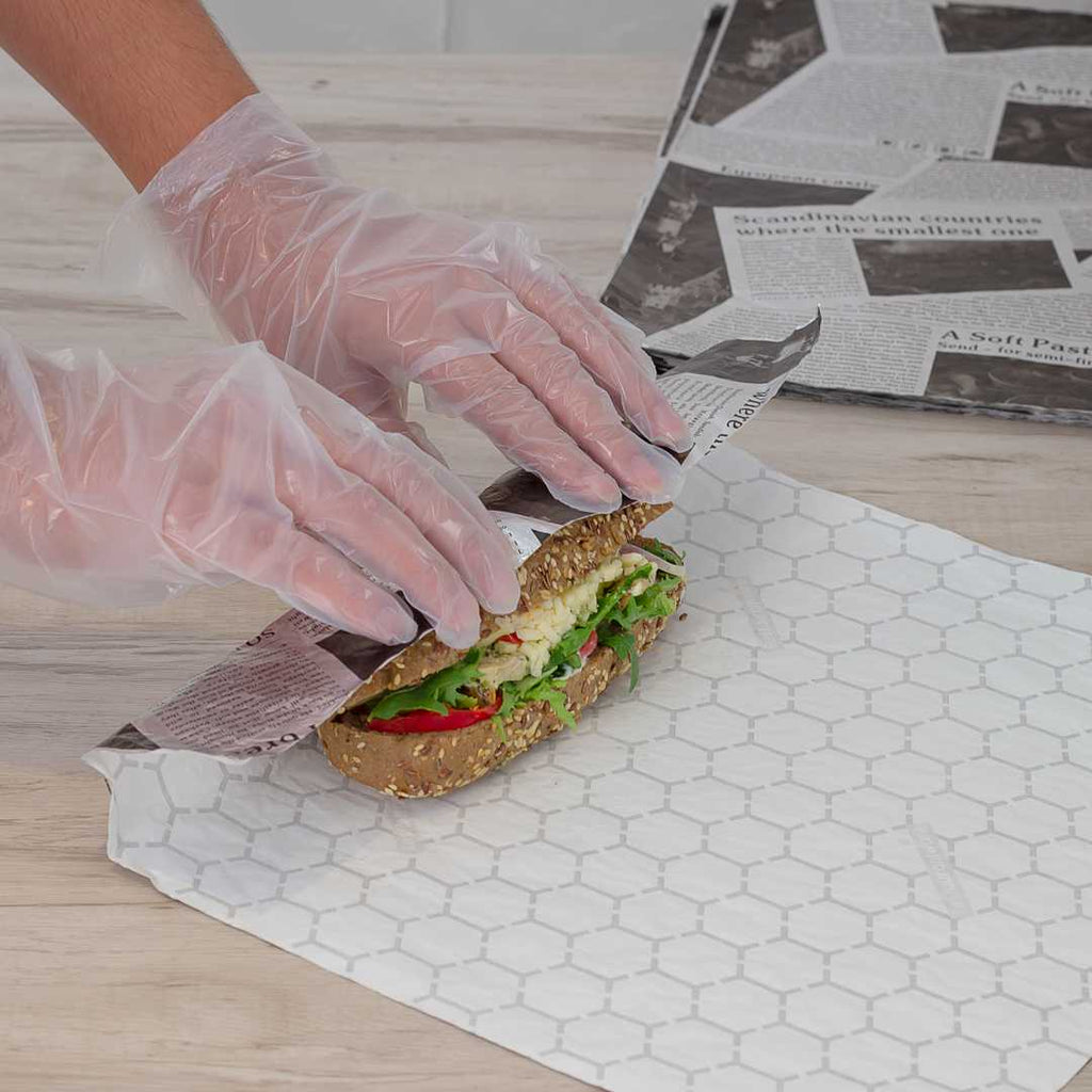 Foil Lux Newsprint Aluminum Sandwich Wrap Sheet - Insulated - 14" x 16" - 500 count box