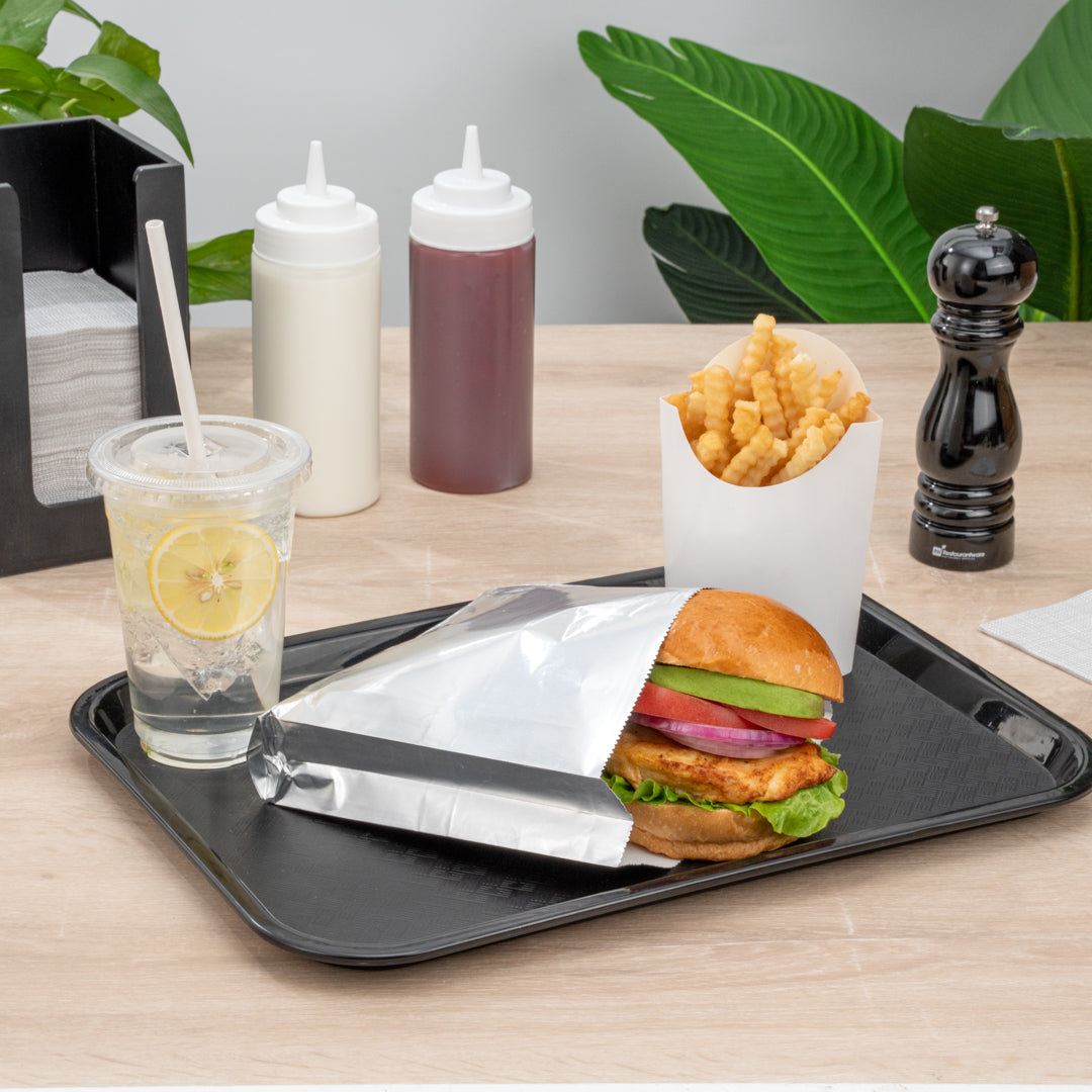 Bag Tek Foil Paper Hot Sandwich Bag - 7 3/4" x 1 3/4" x 7 3/4" - 100 count box