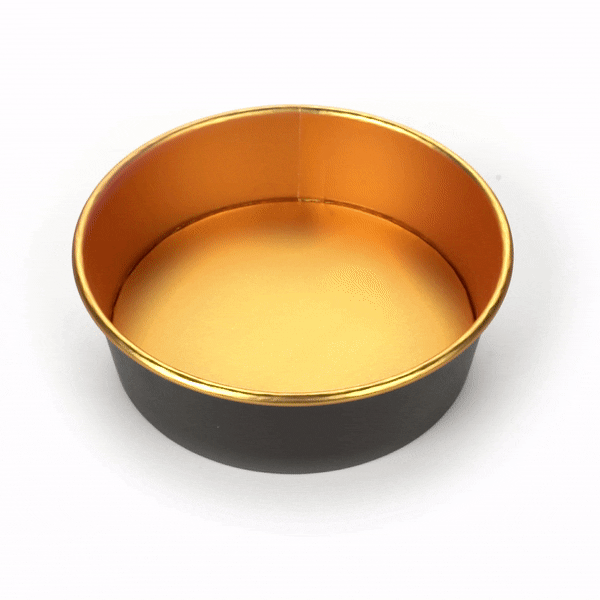 Foil Lux 17 oz Black And Gold Paper Take Out Container - with Foil Interior - 6" x 6" x 1 3/4" - 200 count box