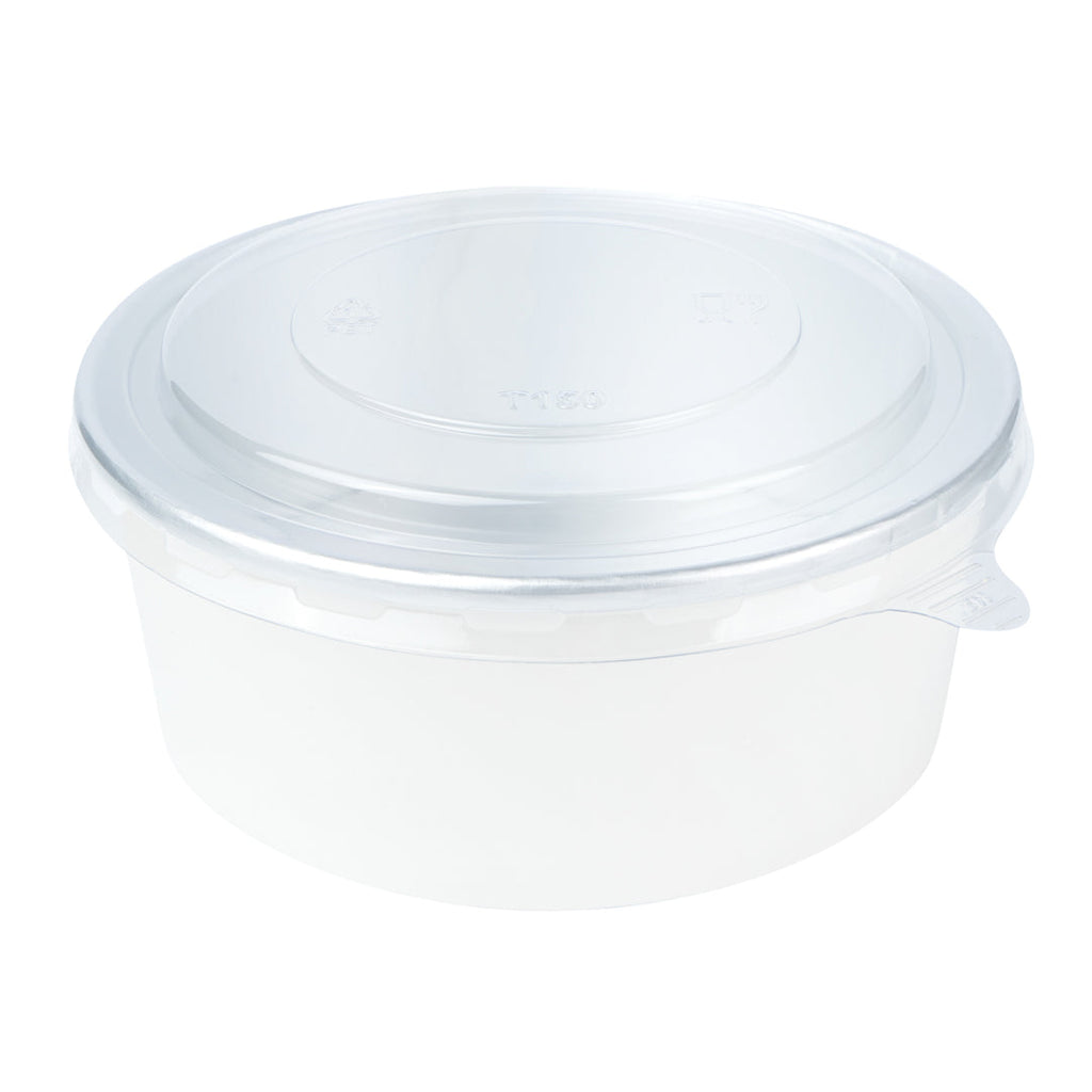 Foil Lux Clear Plastic Take Out Container Lid - Fits 17, 25 and 33 oz - 6" x 6" x 1/4" - 200 count box