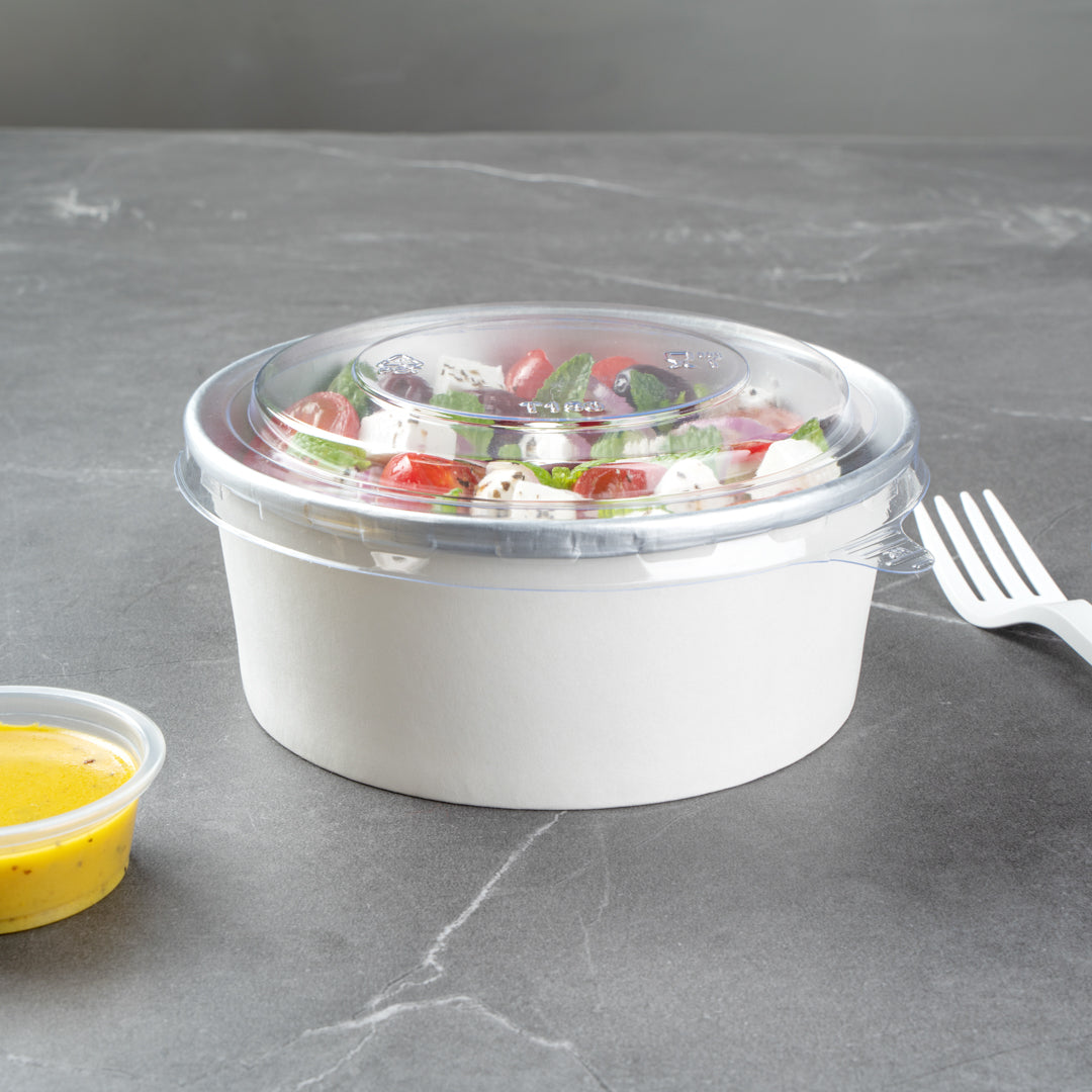 Foil Lux Clear Plastic Take Out Container Lid - Fits 17, 25 and 33 oz - 6" x 6" x 1/4" - 200 count box
