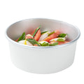 Foil Lux 37 oz White Paper Take Out Container - with Foil Interior - 6 1/2" x 6 1/2" x 2 1/2" - 50 count box