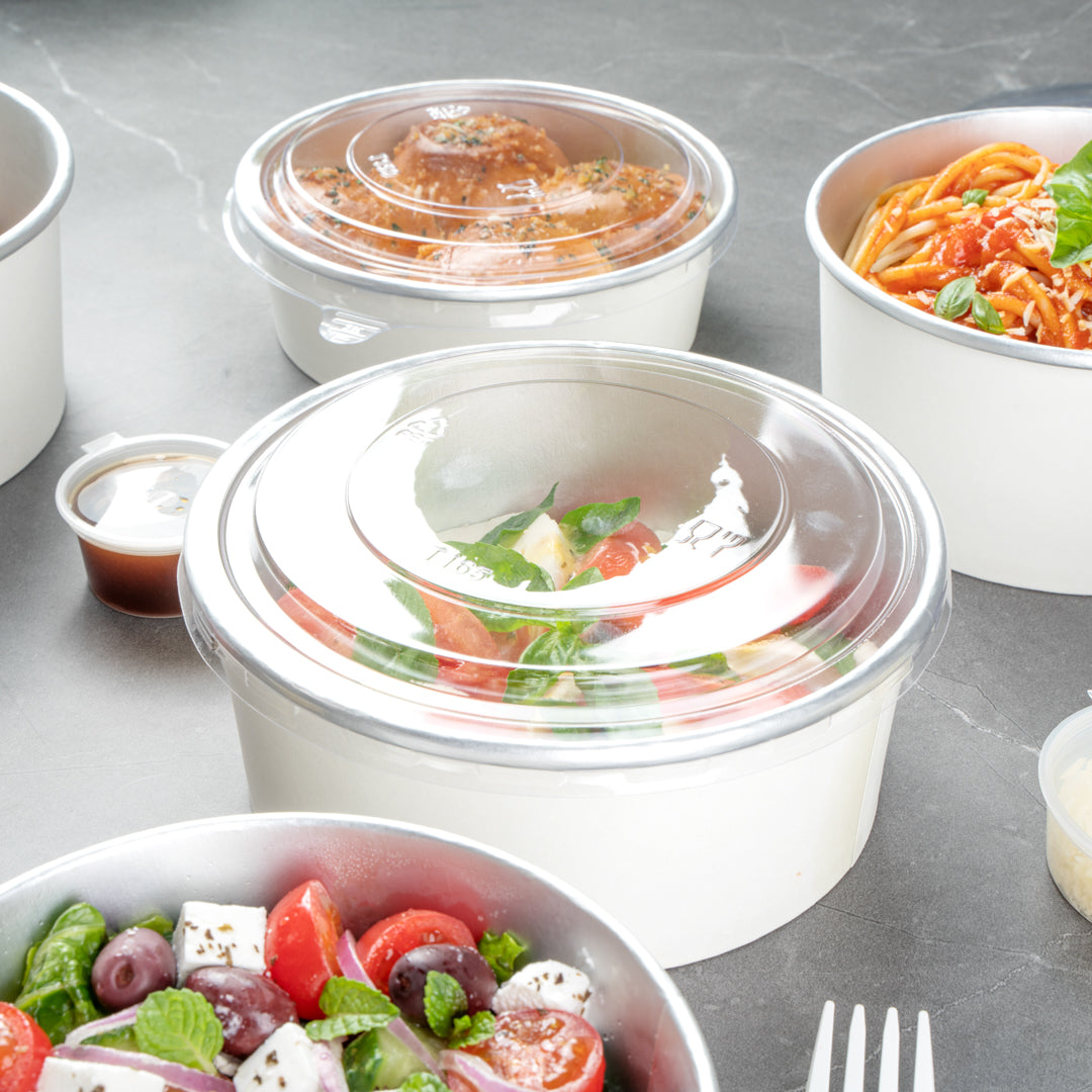 Foil Lux Clear Plastic Take Out Container Lid - Fits 37 and 42 oz - 200 count box