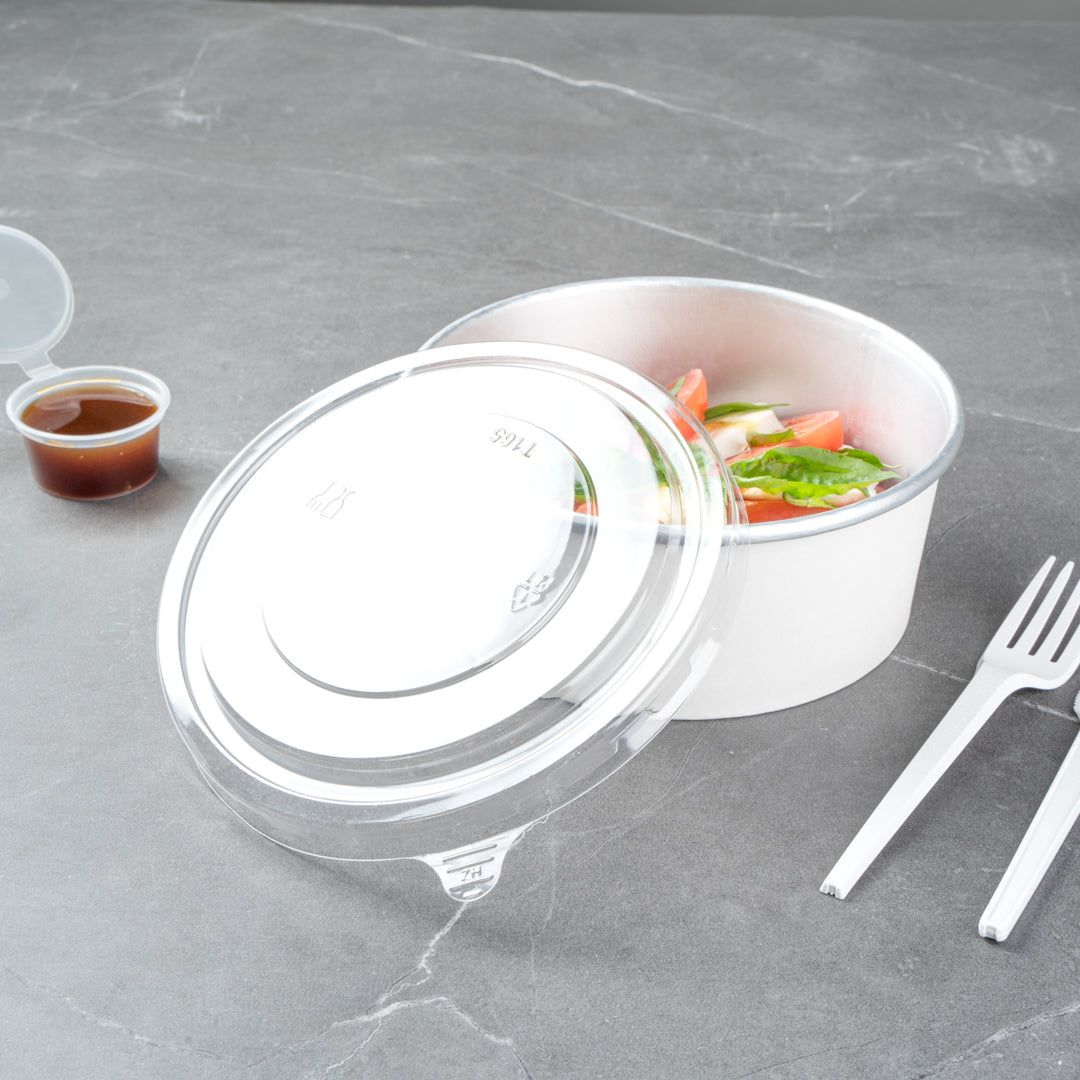 Foil Lux Clear Plastic Take Out Container Lid - Fits 37 and 42 oz - 200 count box