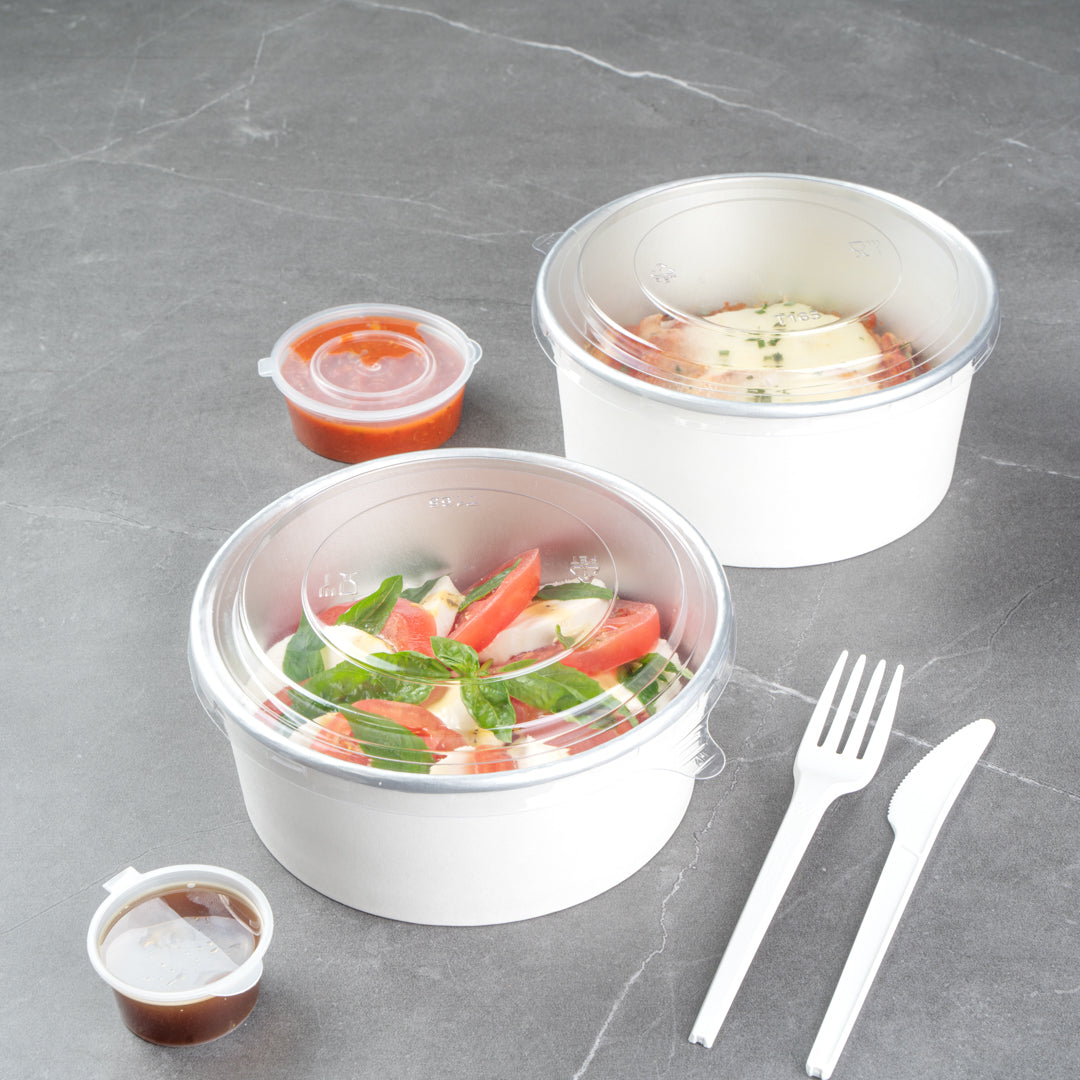 Foil Lux Clear Plastic Take Out Container Lid - Fits 37 and 42 oz - 200 count box